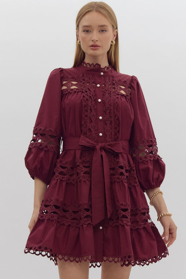 Merlot Lace Dress