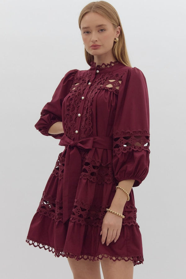 Merlot Lace Dress