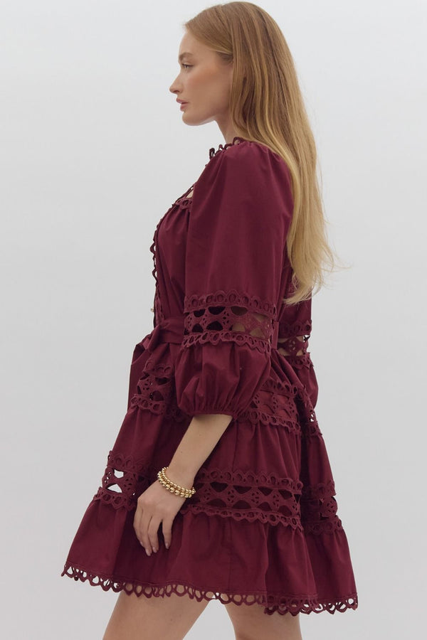 Merlot Lace Dress