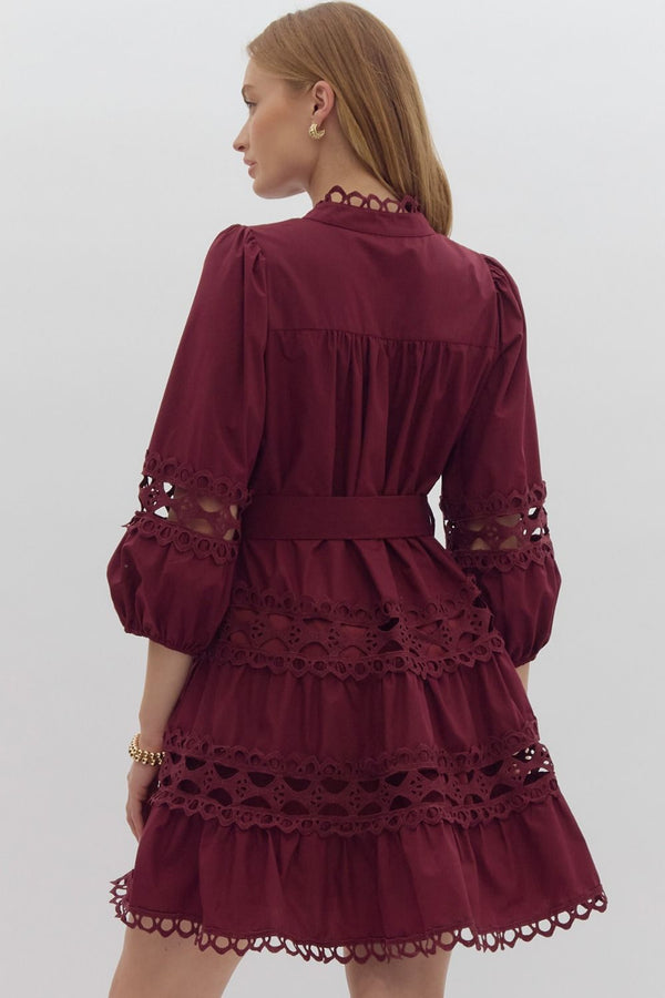 Merlot Lace Dress