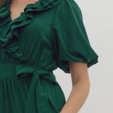 Feeling So Sweet Ruffle Tiered Bow Midi Dress