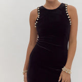 Pearl Velvet Dress