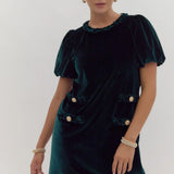 True Elegance Velvet Braid Dress