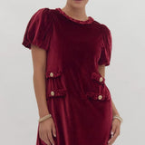 True Elegance Velvet Braid Dress