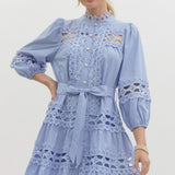Chambray Lace Dress