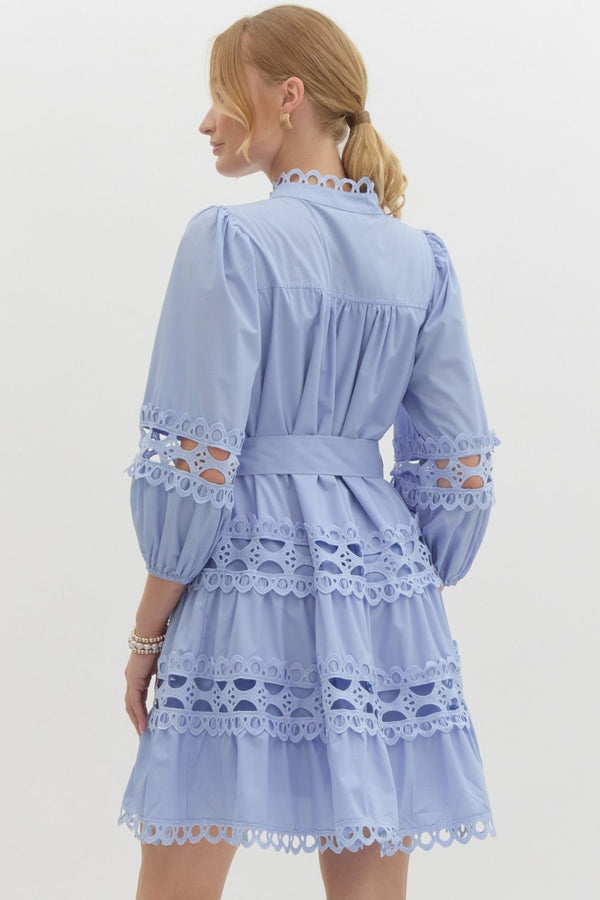 Chambray Lace Dress