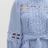 Chambray Lace Dress