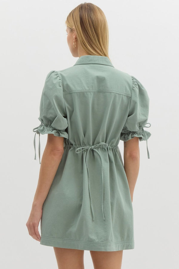 Spring Color Denim Dress