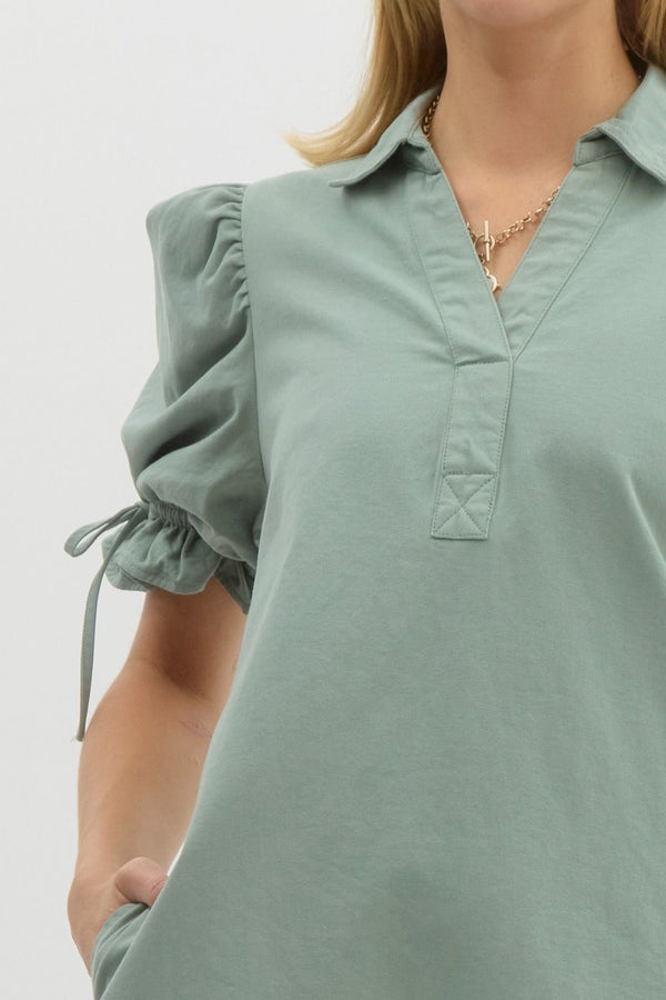 Spring Color Denim Dress