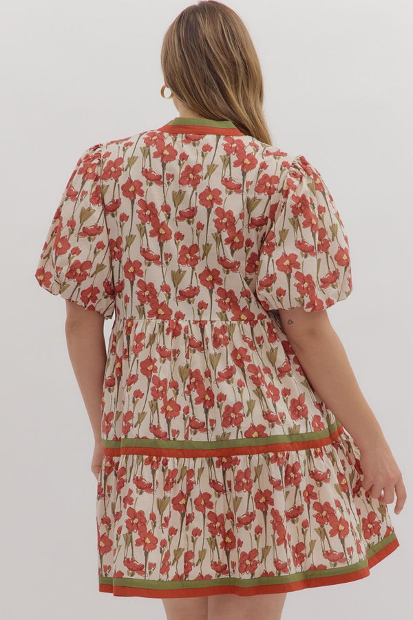 Distinctly Sweet Dress |  Rust Red