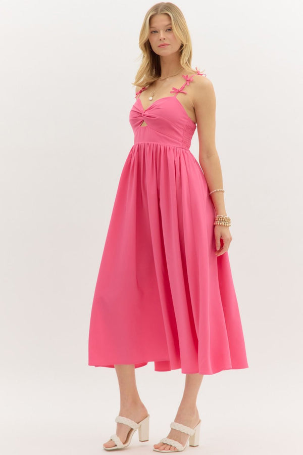 Dreaming Of Sunshine Keyhole Midi Dress