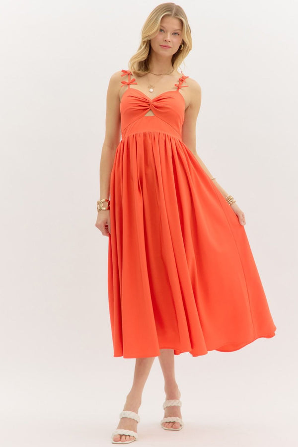 Dreaming Of Sunshine Keyhole Midi Dress