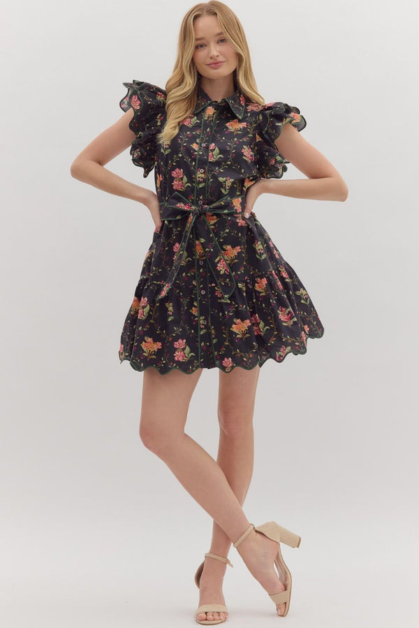 Floral Wish Dress | Black