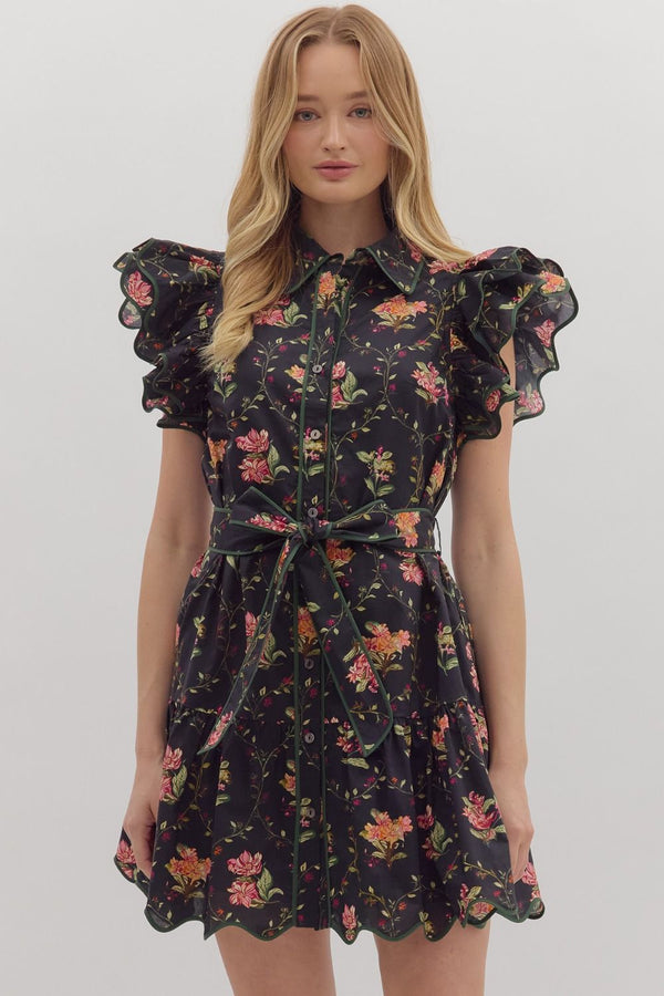 Floral Wish Dress | Black