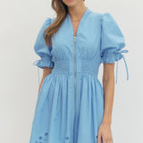 See You Smile Dress | Light Blue