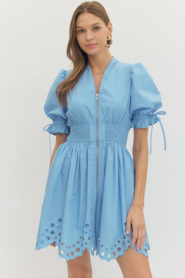 See You Smile Dress | Light Blue