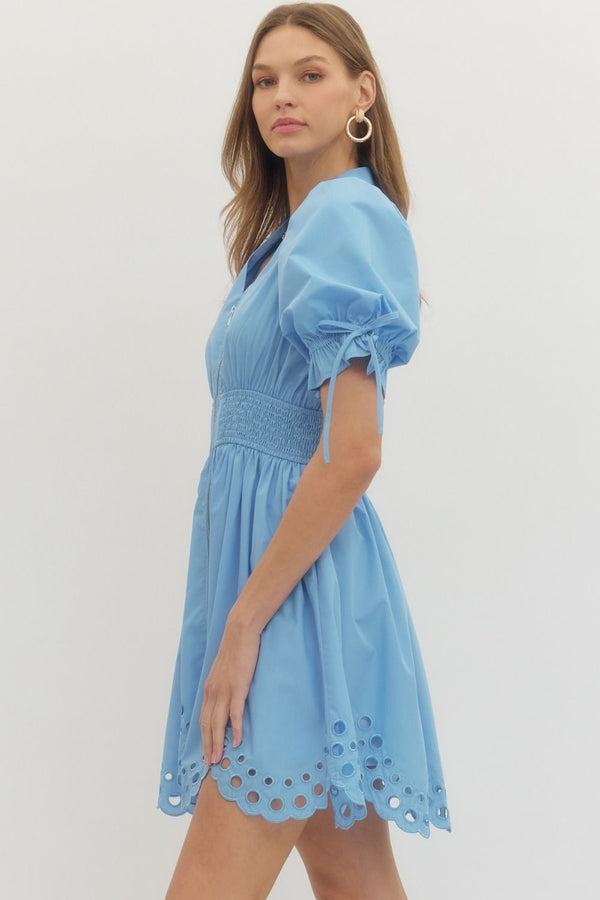 See You Smile Dress | Light Blue