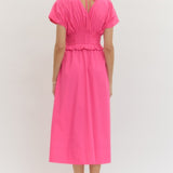 The Pink Pop Zip Midi Dress