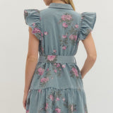 Blushing Denim Garden Dress