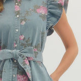 Blushing Denim Garden Dress