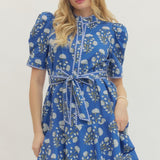 The Tied & True Floral Dress | Blue