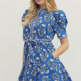 The Tied & True Floral Dress | Blue