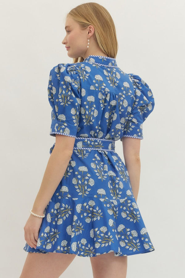 The Tied & True Floral Dress | Blue