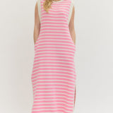Pink Coast Stripe Midi Dress