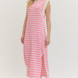 Pink Coast Stripe Midi Dress