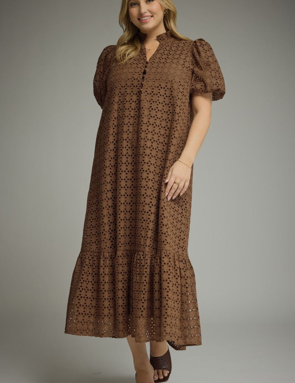 Sweet Escape Eyelete Mid Dress