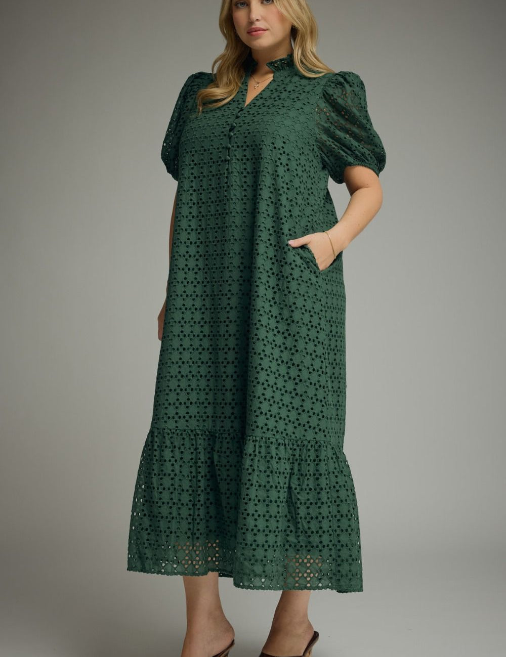 Sweet Escape Eyelete Mid Dress