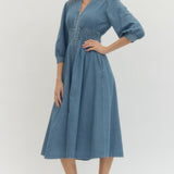 The Everyday Denim Midi Dress