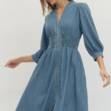 The Everyday Denim Midi Dress
