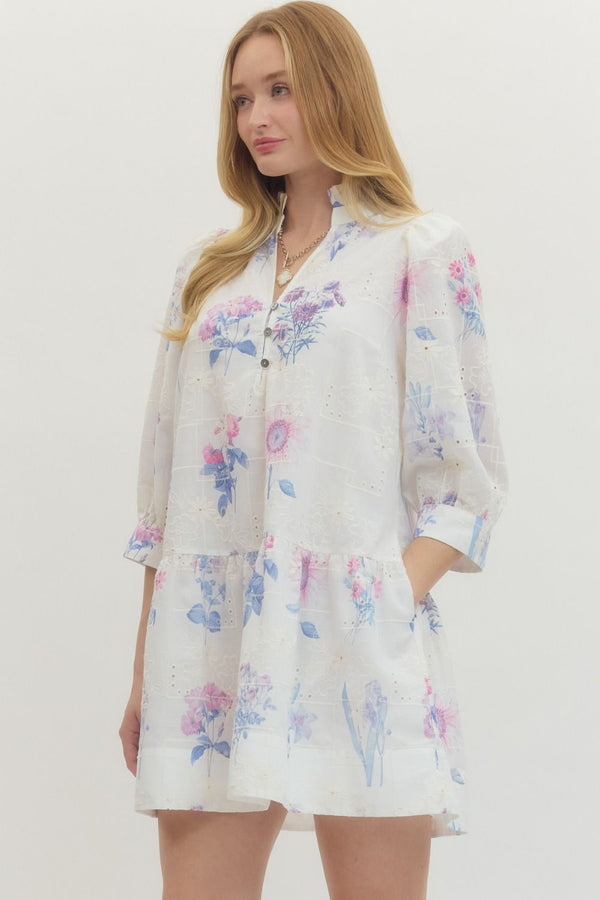 Petals & Lace Eyelet Dress