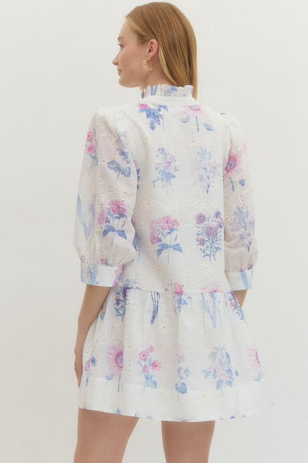 Petals & Lace Eyelet Dress