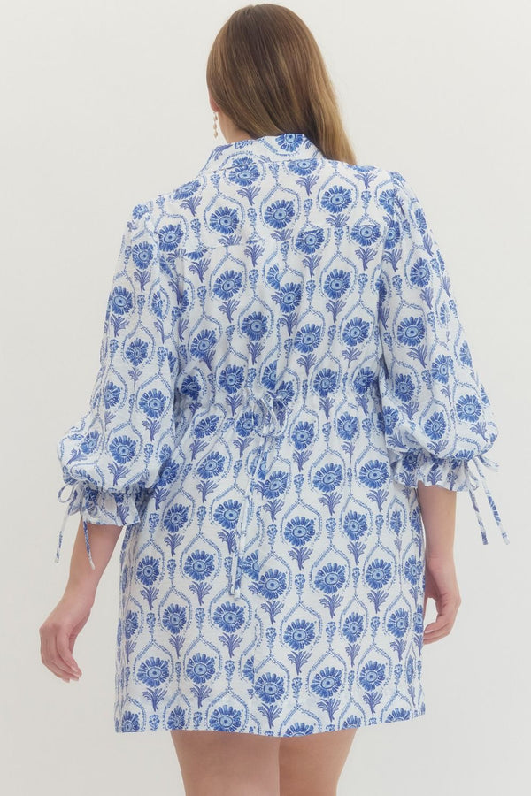 Delicate Daydream Dress | Blue and White