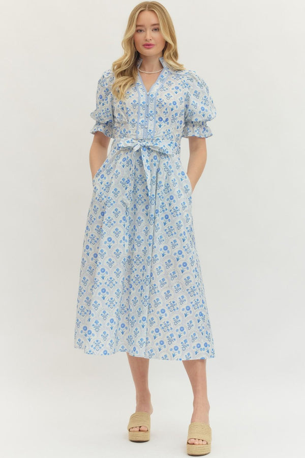 Blue Skies & Blooms Midi