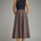 The Sterling Stripe Midi Dress