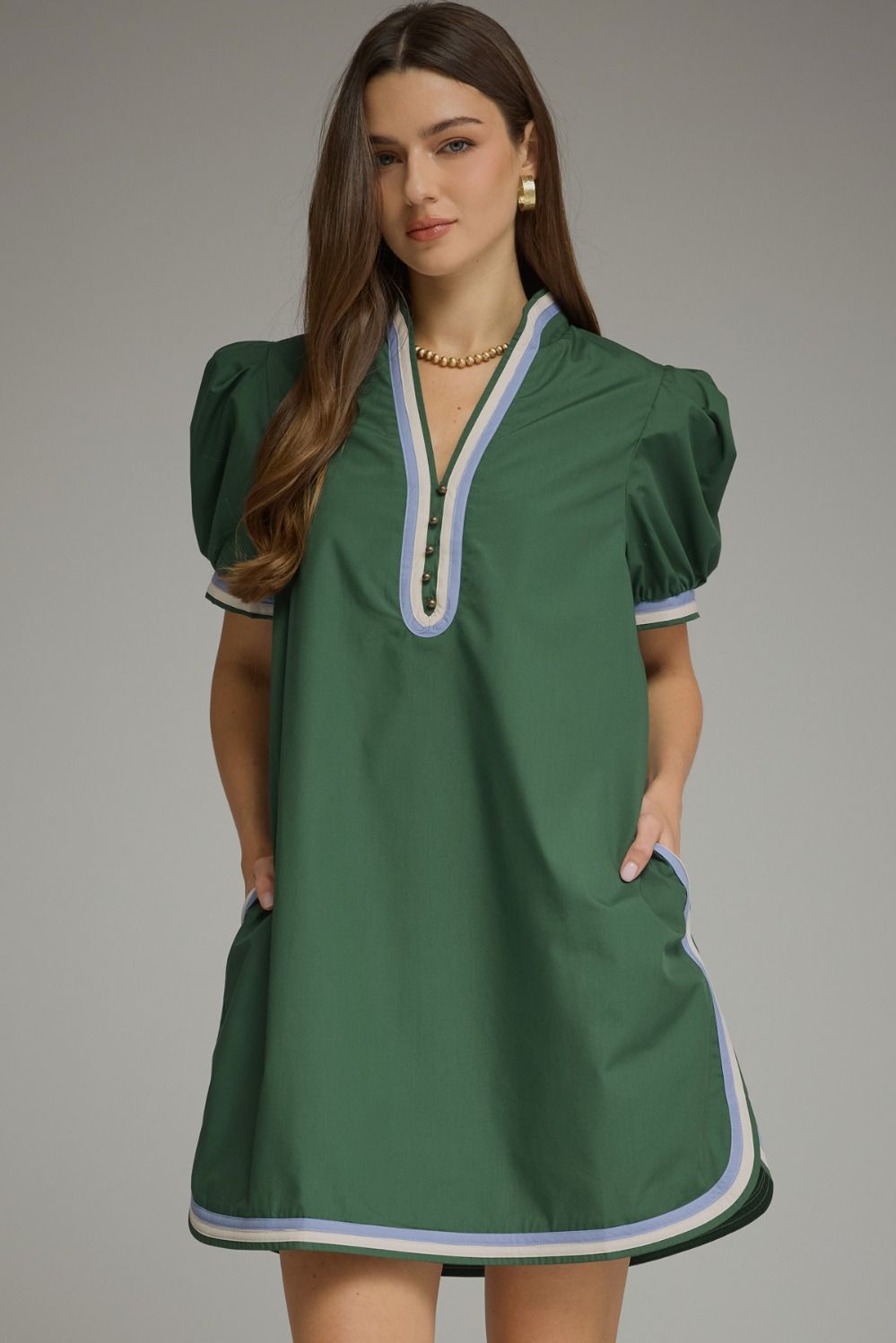 On The Go Contrast Mini Dress