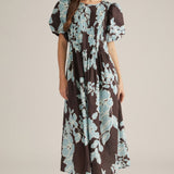 Blue Magnolia Midi Dress
