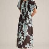 Blue Magnolia Midi Dress