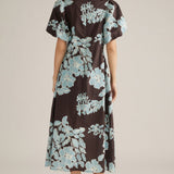 Blue Magnolia Midi Dress