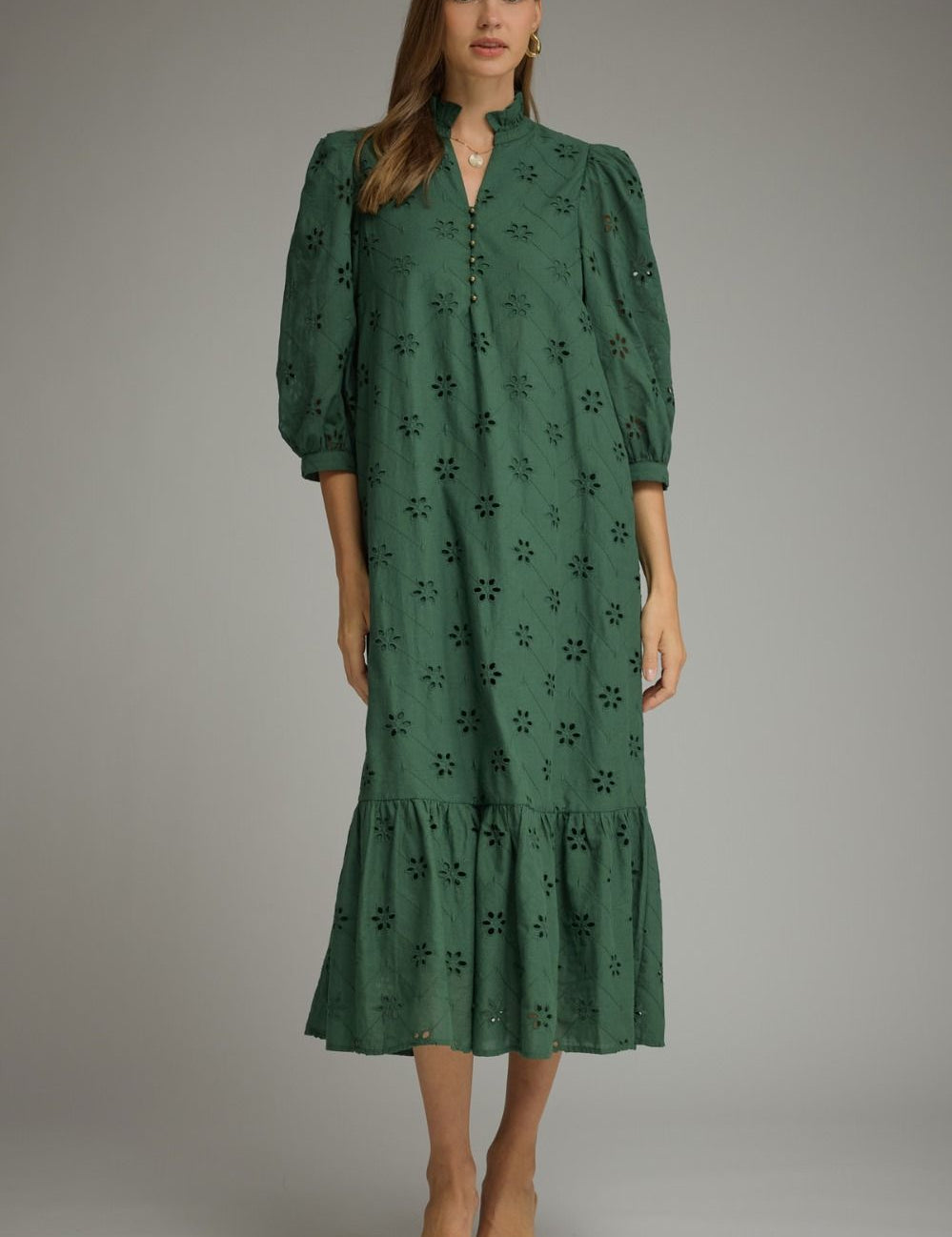 The Everly Eyelet Midi Dress