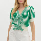 Count My Blessings Spring Stripe Bow Sweater