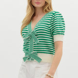 Count My Blessings Spring Stripe Bow Sweater