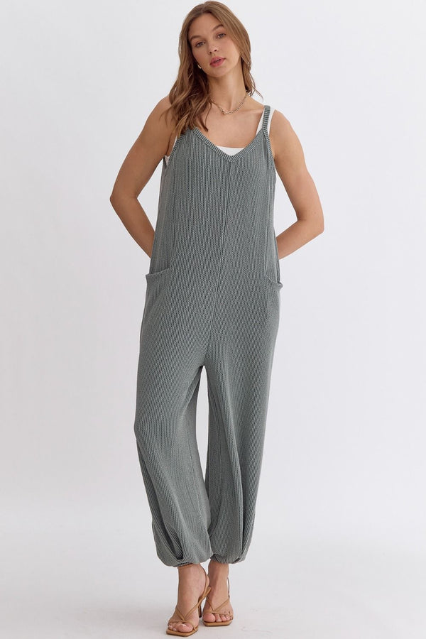 Here to Style Ribbed Jumpsuit