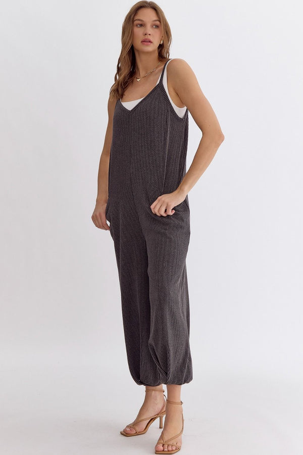 Here to Style Ribbed Jumpsuit