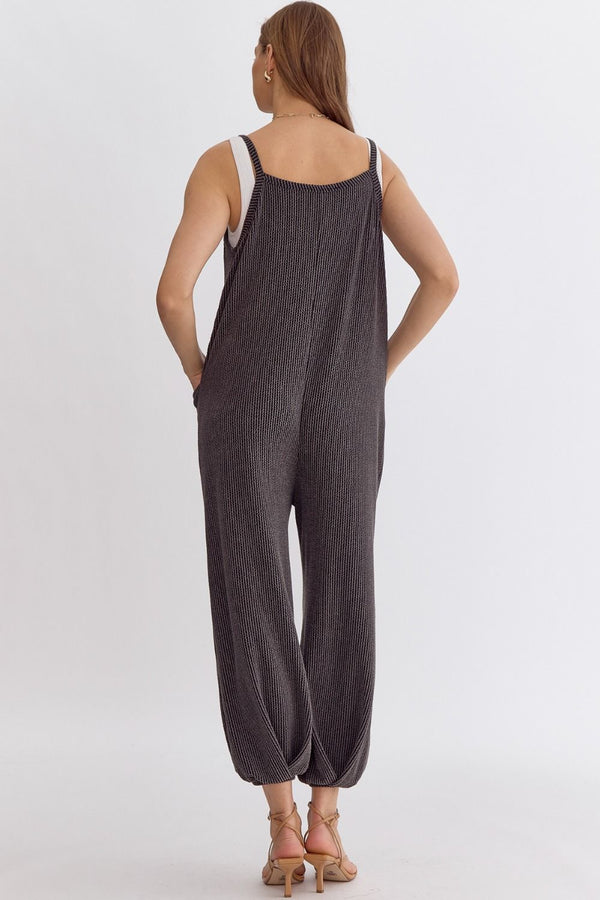 Here to Style Ribbed Jumpsuit