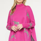 Cheetah Mock Neck Sweater - Various Colors and Plus!
