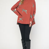 Cheetah Mock Neck Sweater - Various Colors and Plus!